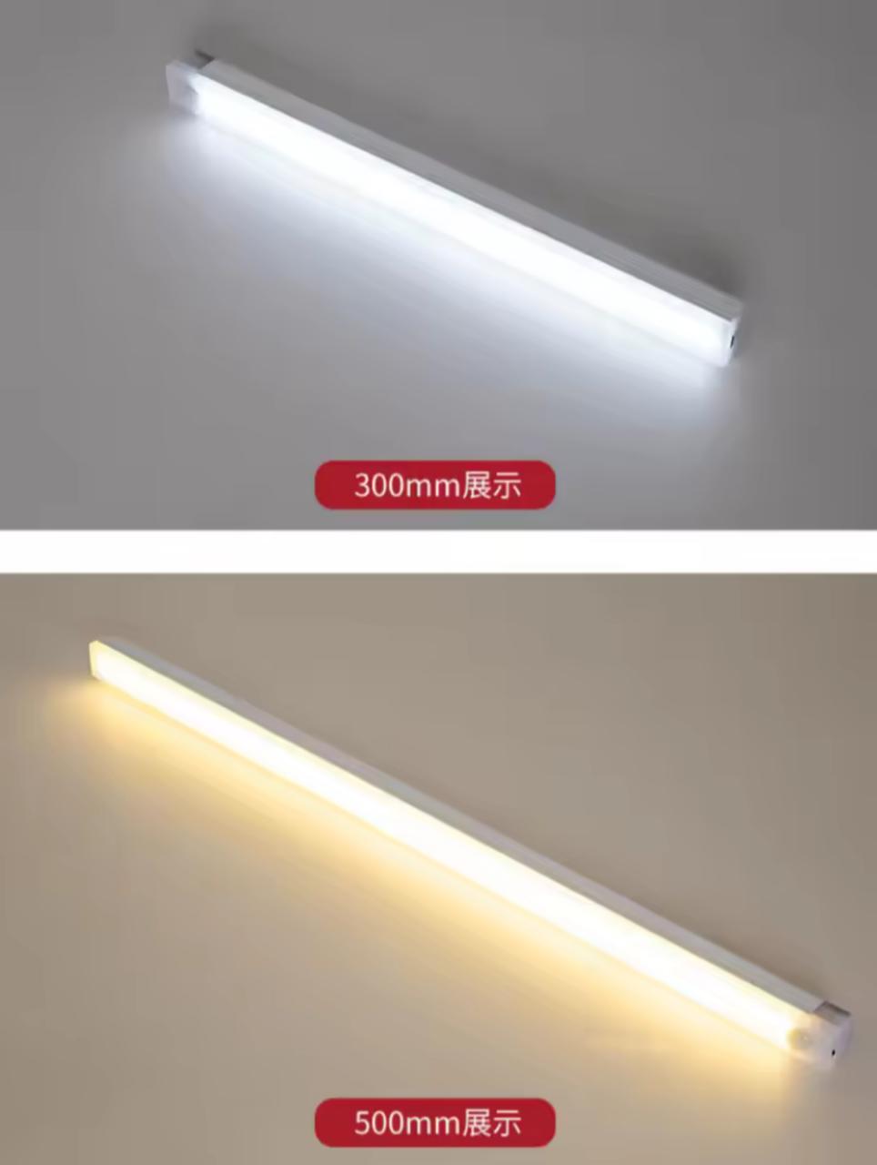 LED Motion Sensor Light Bar – PIR Wireless USB Rechargeable, Magnetic Mount, Warm & Cool White (10/20/30/50cm)