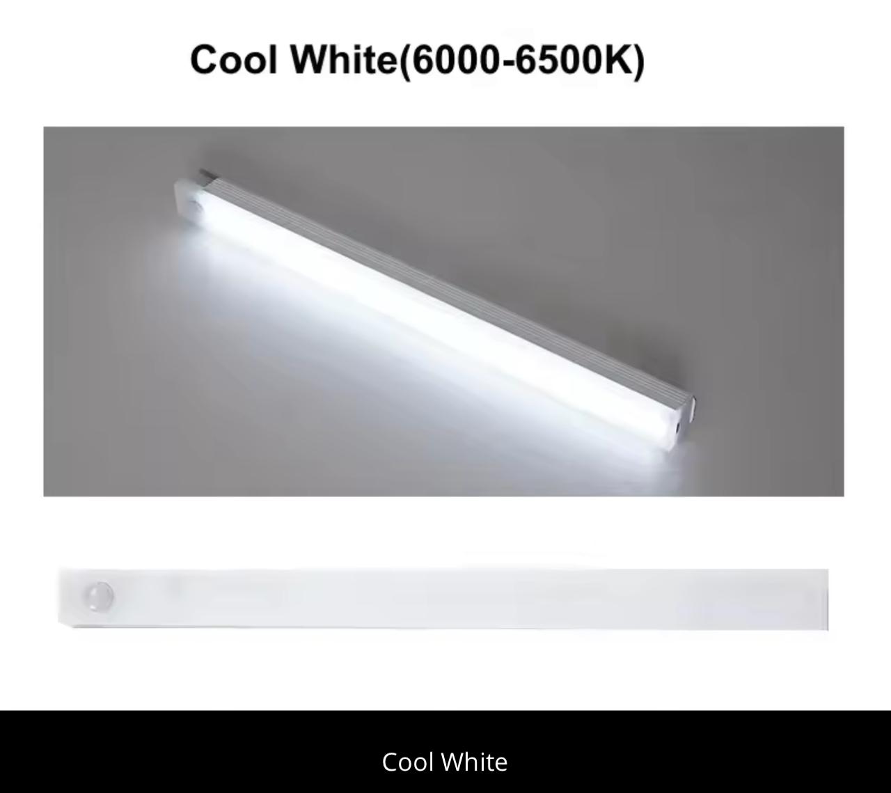 LED Motion Sensor Light Bar – PIR Wireless USB Rechargeable, Magnetic Mount, Warm & Cool White (10/20/30/50cm)