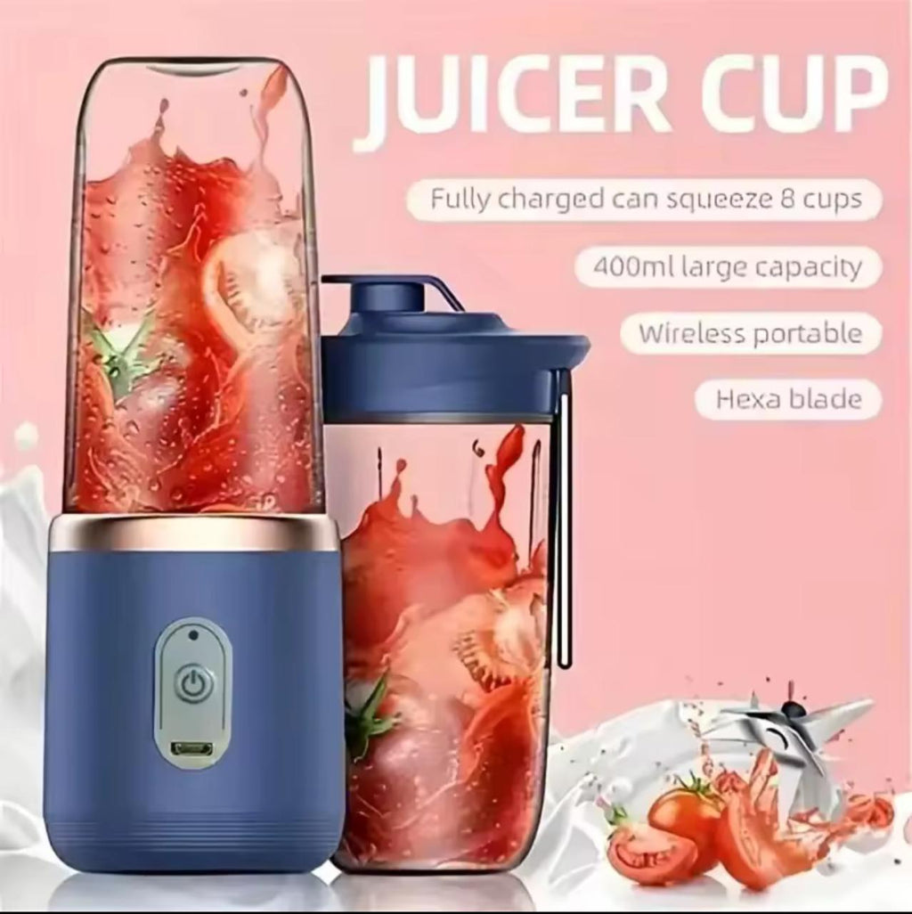 Portable USB Rechargeable Blender Juicer with 6-Blade Technology