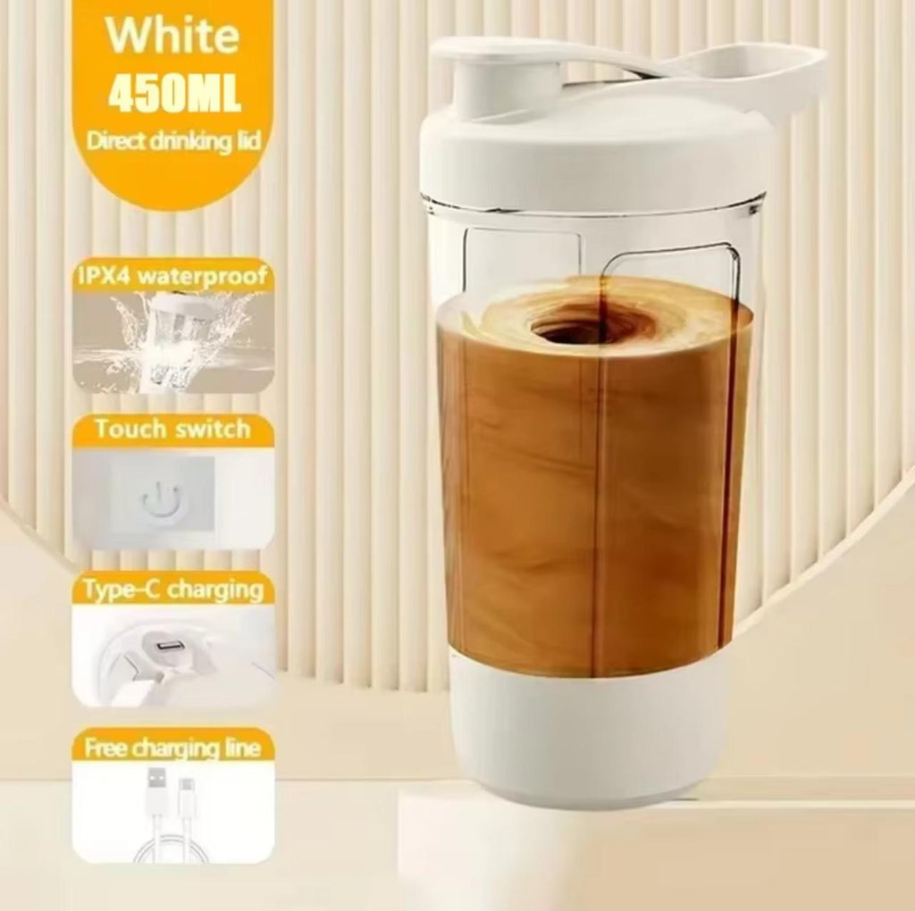 Electric Coffee Blender Cup 450ml - IPX4 Waterproof with Type-C Charging