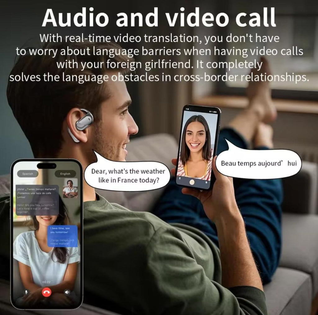 TWS Wireless Earbuds with AI Translation & LED Power Display