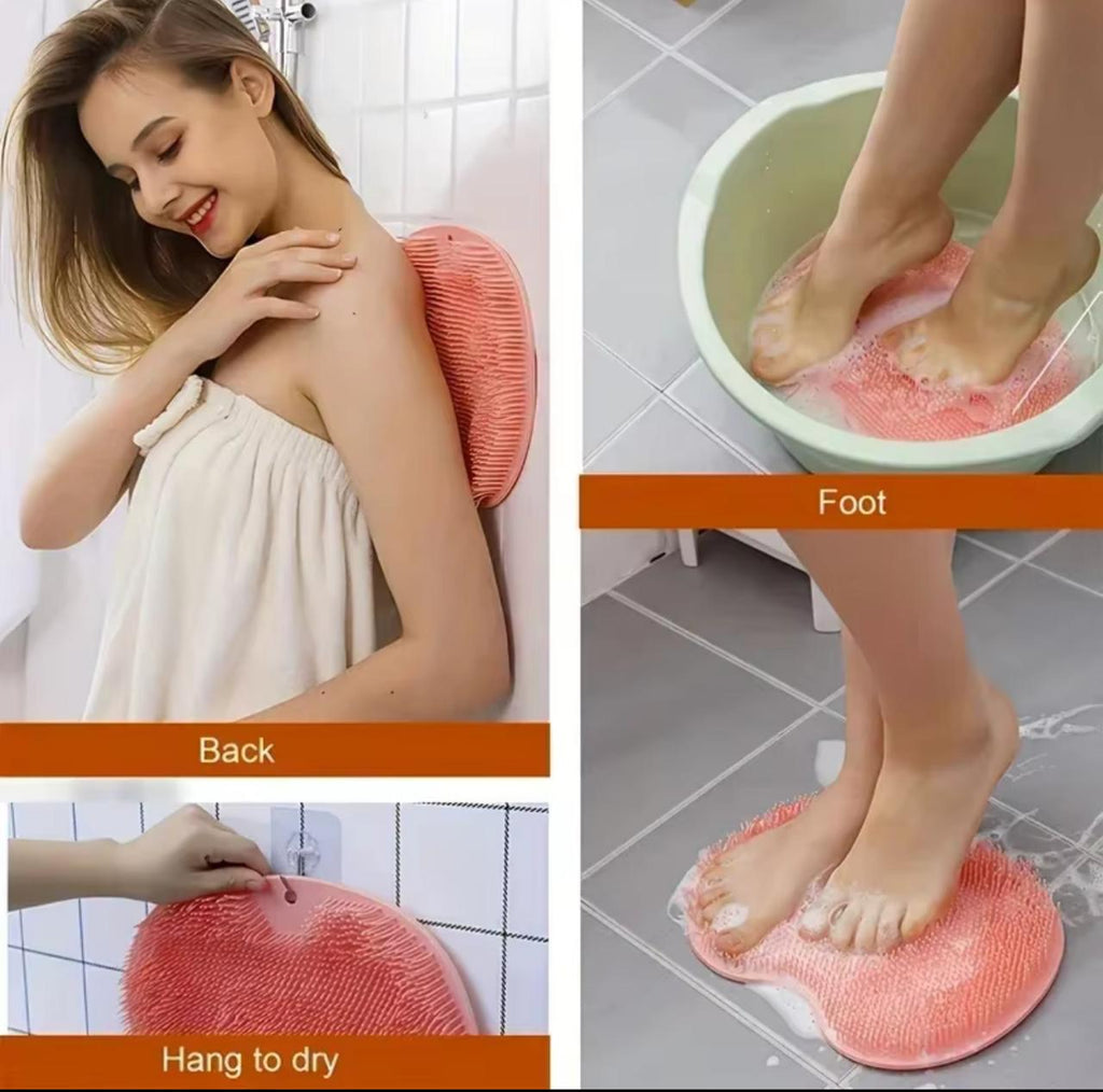 Silicone Bath Foot Scrubber Massage Pad – Anti-Slip | 30×23cm