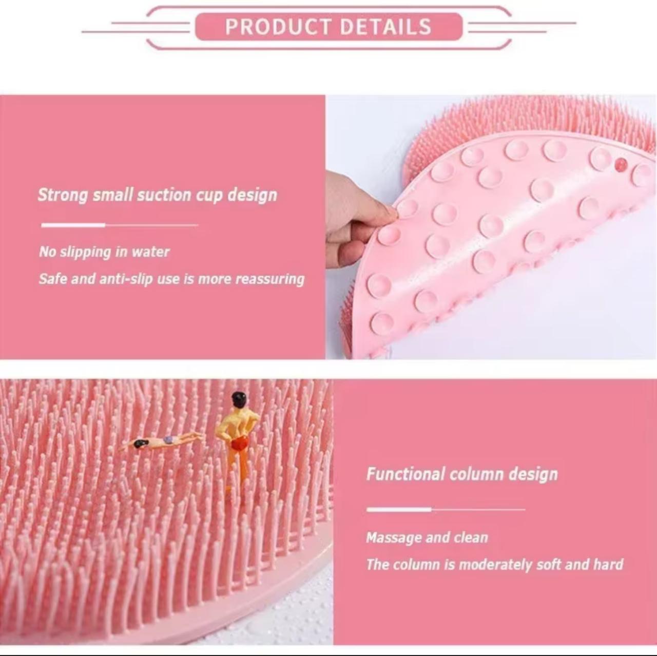 Silicone Bath Foot Scrubber Massage Pad – Anti-Slip | 30×23cm