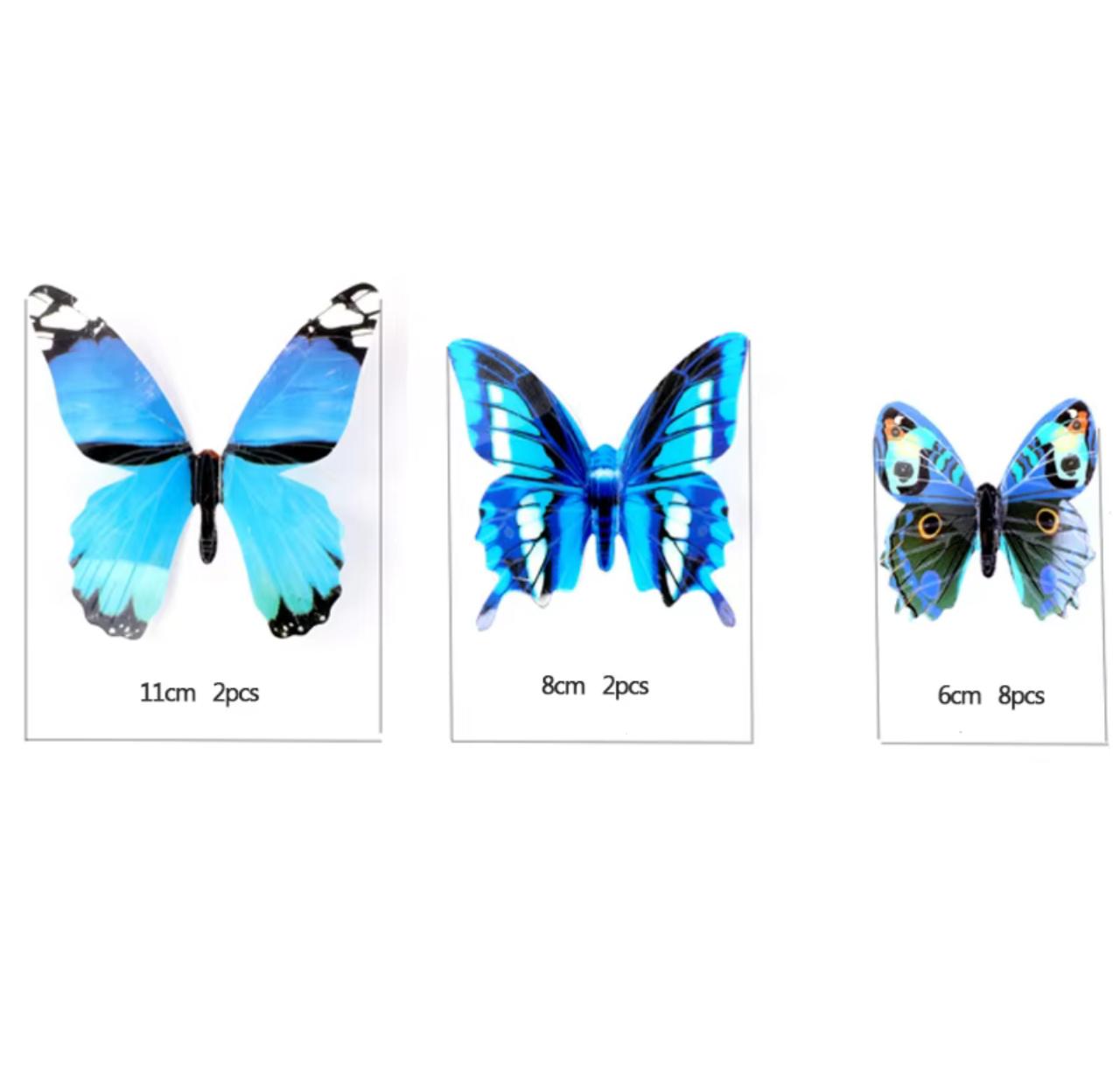 Glow in the Dark 3D Butterfly Wall Stickers – 12pcs | Room Décor