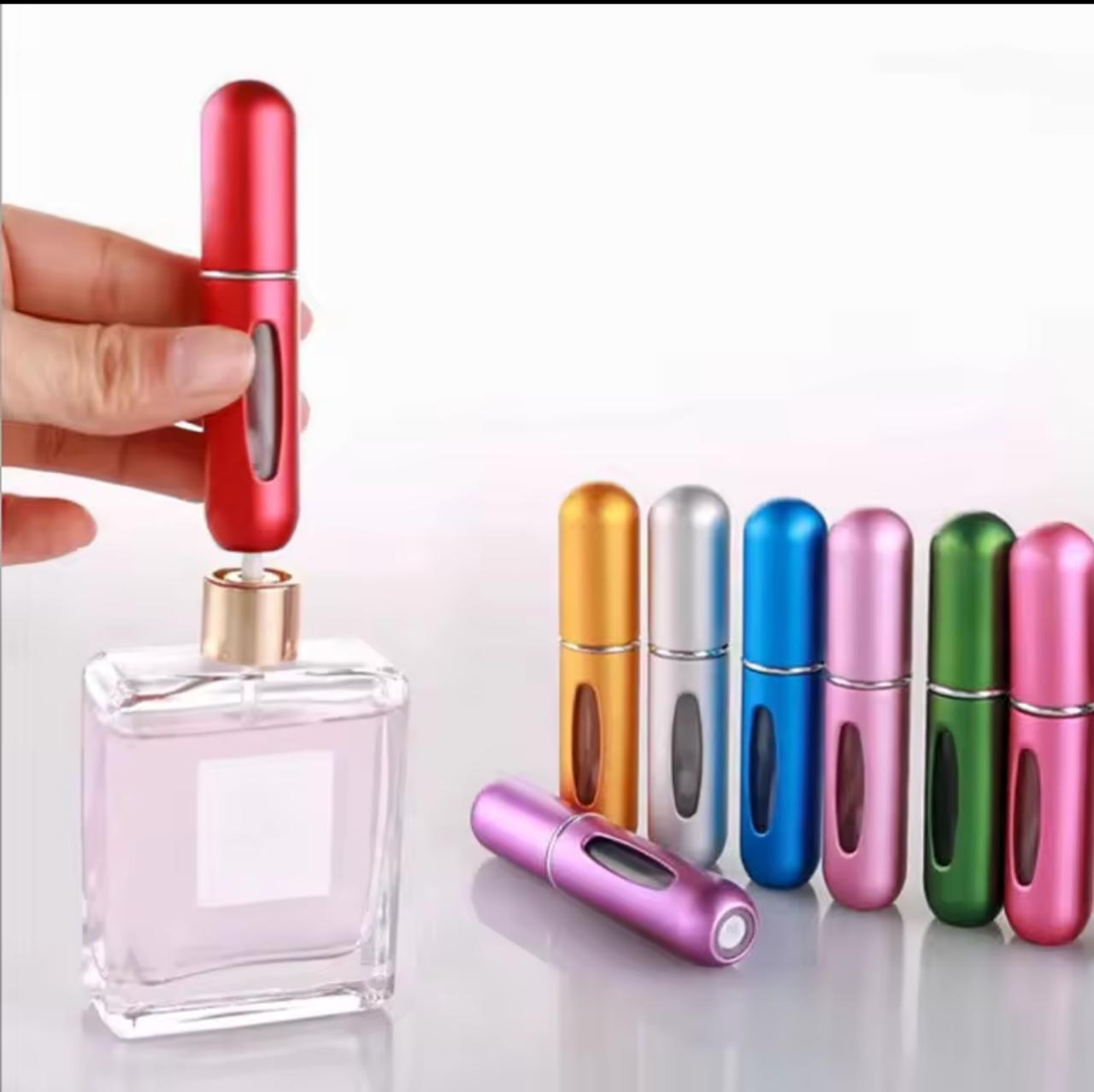 Mini Refillable Perfume Spray Bottle – 5ml | Travel Atomizer | Rose Gold, Black, Blue & More