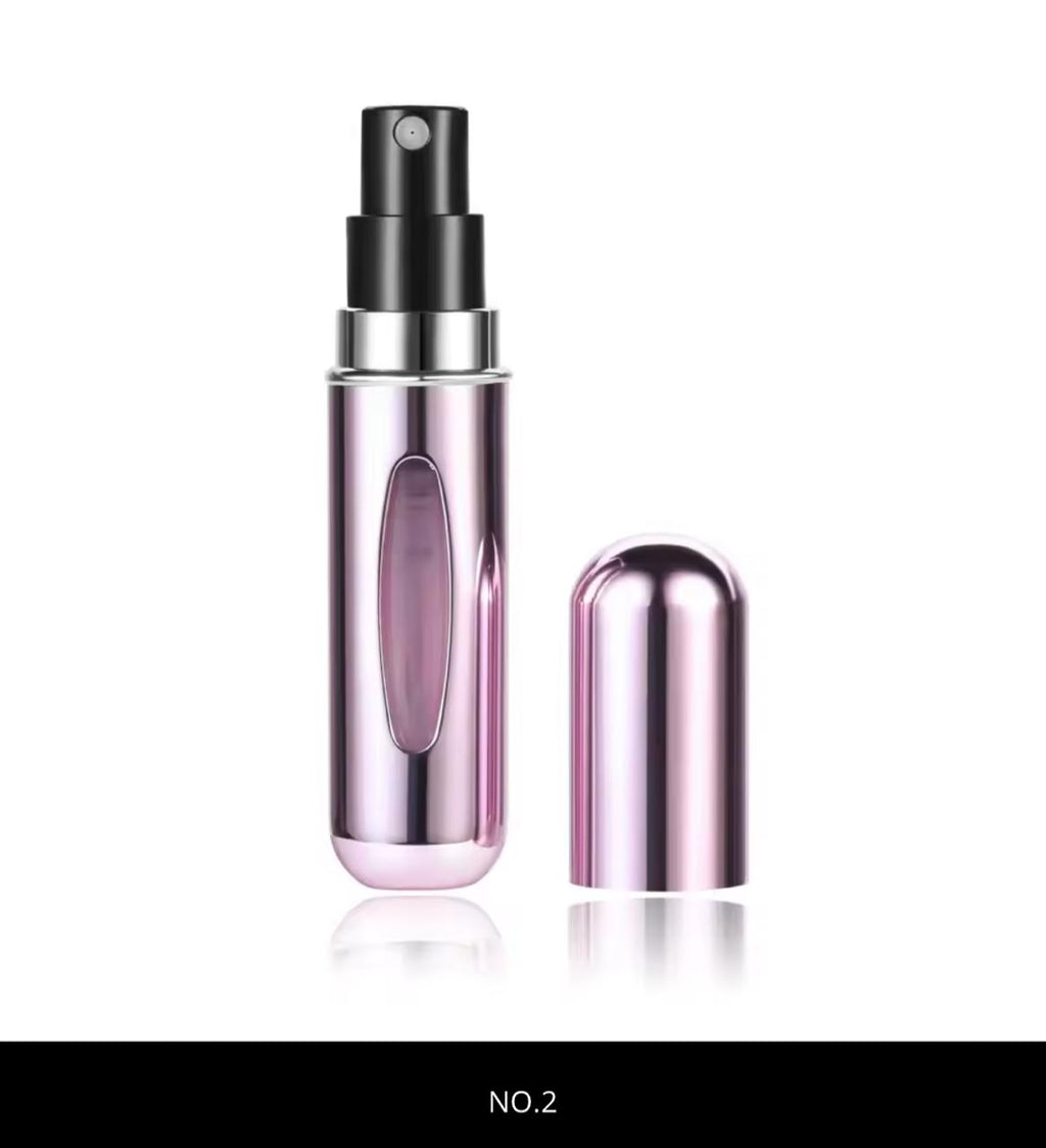 Mini Refillable Perfume Spray Bottle – 5ml | Travel Atomizer | Rose Gold, Black, Blue & More