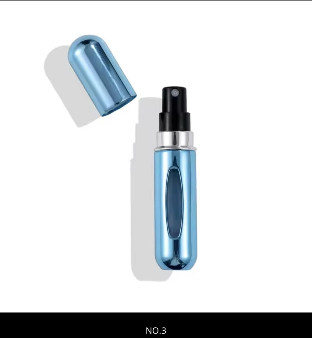 Mini Refillable Perfume Spray Bottle – 5ml | Travel Atomizer | Rose Gold, Black, Blue & More