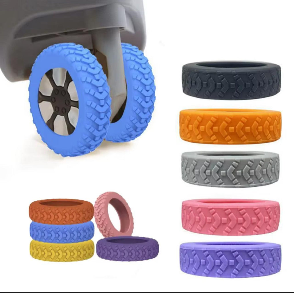 Silicone Tire-Shaped Finger Rings – 8pcs | Fun Stacking Rings | Multiple Colors
