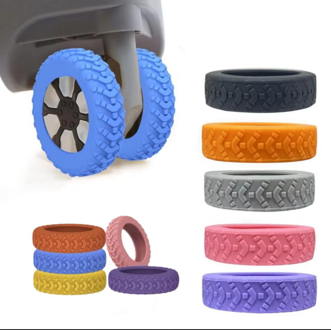 Silicone Tire-Shaped Finger Rings – 8pcs | Fun Stacking Rings | Multiple Colors
