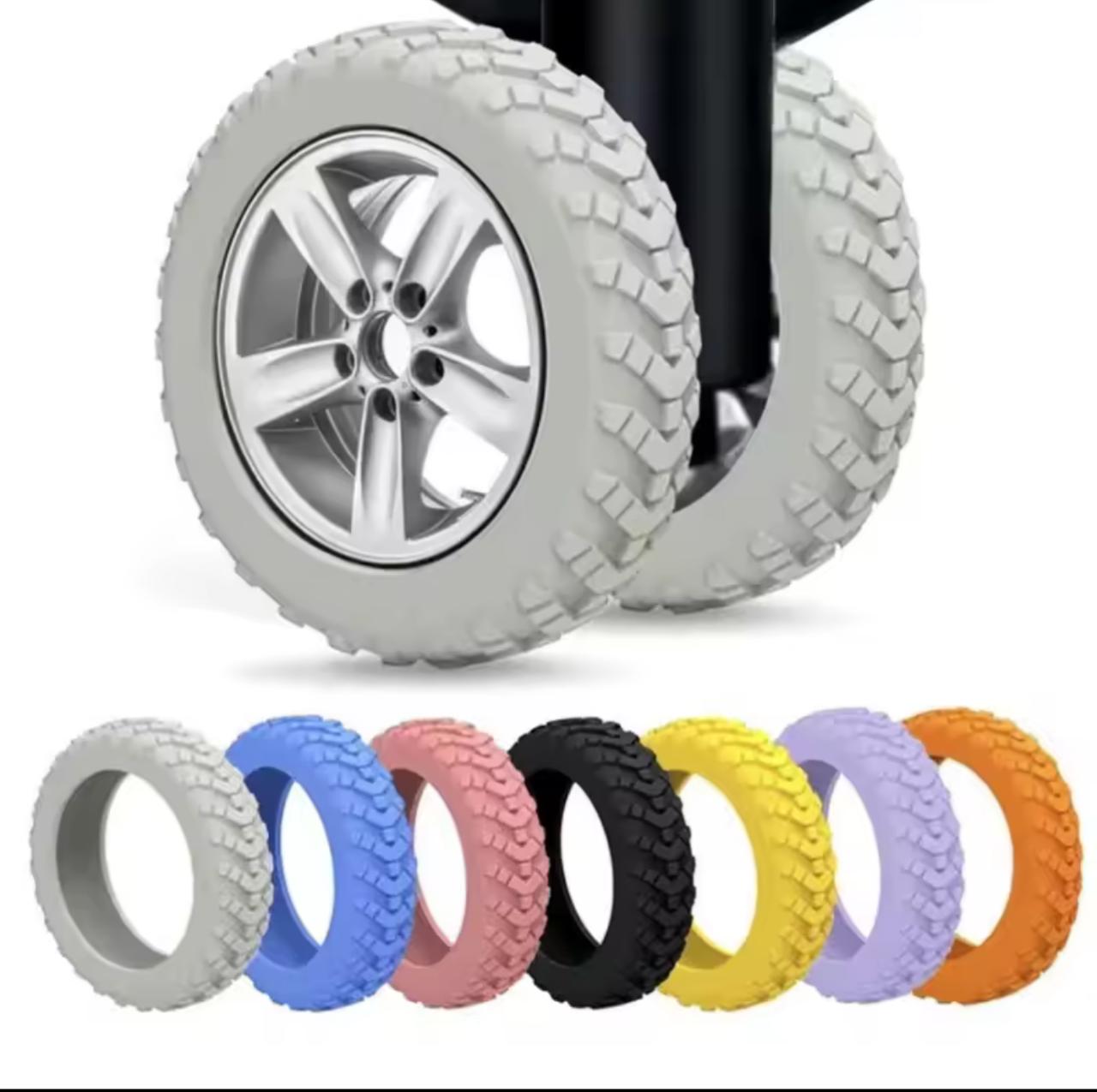 Silicone Tire-Shaped Finger Rings – 8pcs | Fun Stacking Rings | Multiple Colors