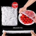 Disposable Elastic Food Cover – 100pcs | Stretch Wrap | Fridge & Microwave Safe | 36cm