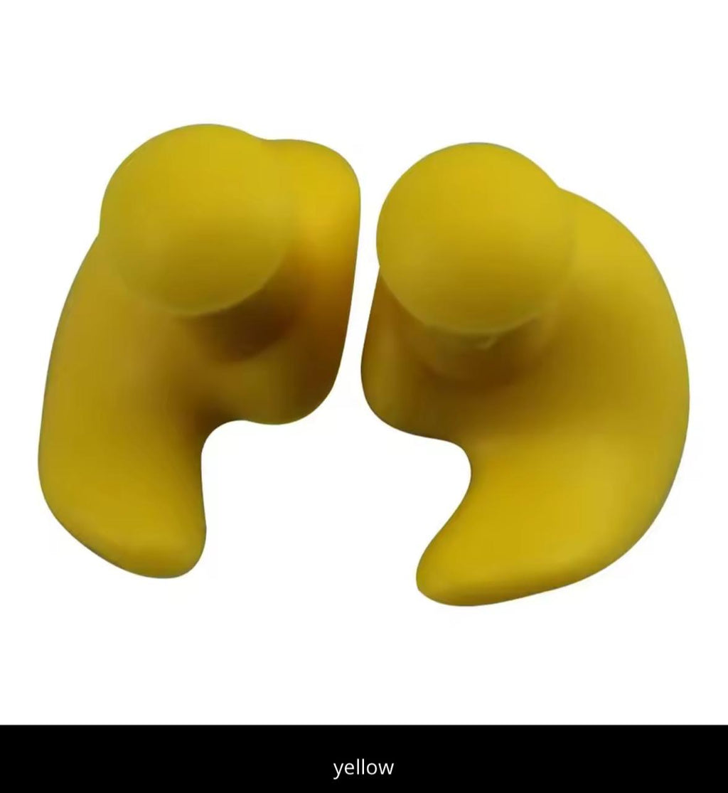 Silicone Swimming Ear Plugs – Waterproof & Noise Reduction | Blue, White, Yellow, Black, Pink