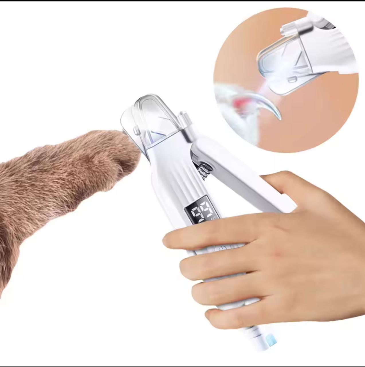 2-in-1 Electric Pet Nail Grinder & Clipper – LED Blood Line Detection, LCD Battery Display
