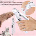 2-in-1 Electric Pet Nail Grinder & Clipper – LED Blood Line Detection, LCD Battery Display