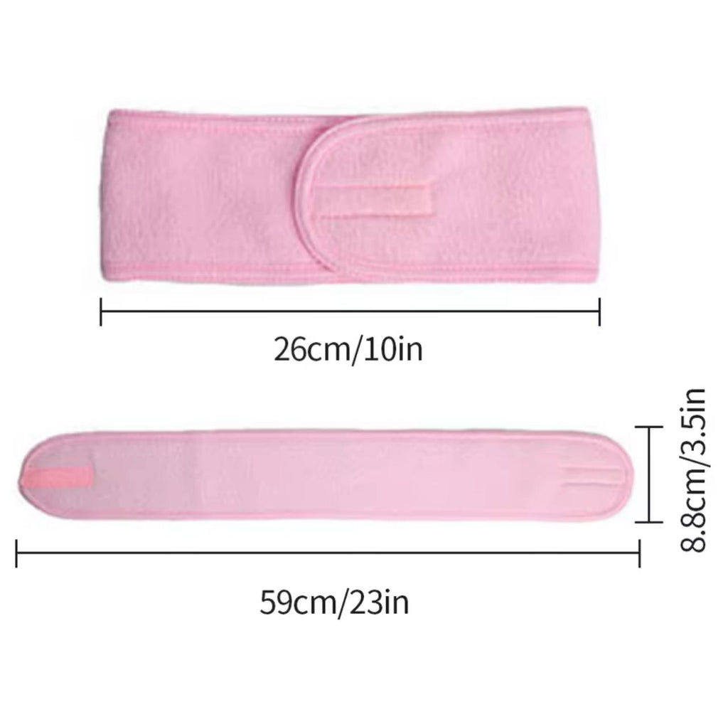 Adjustable Makeup Headband – Soft Spa Hair Band with Velcro