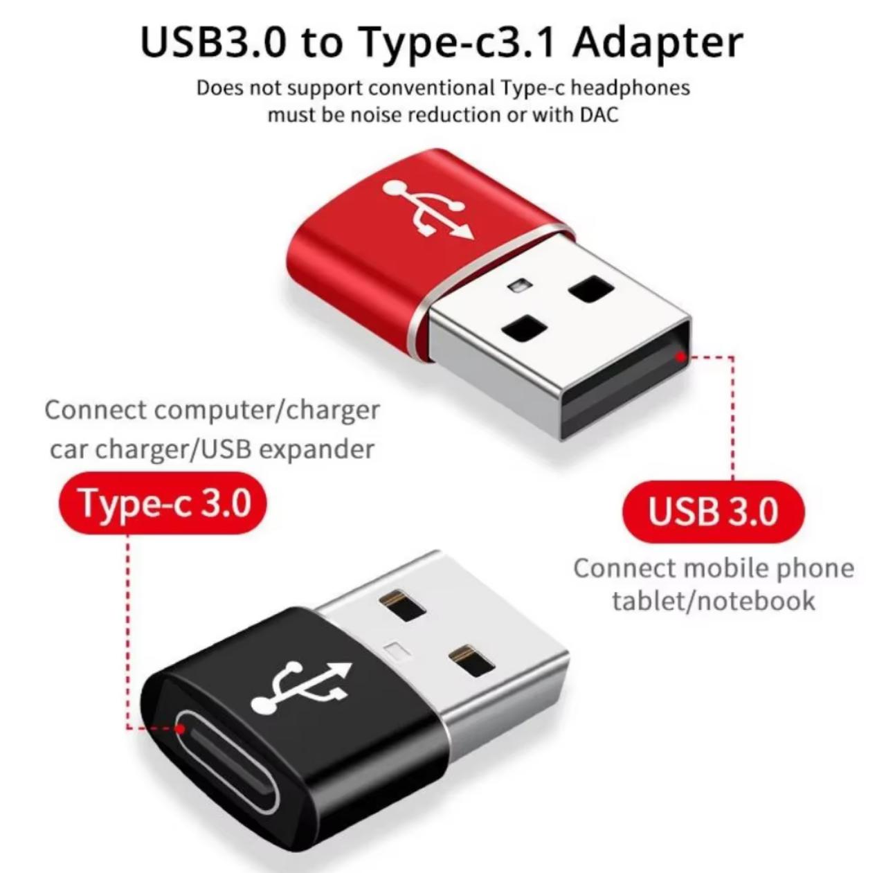 USB-A to USB-C Adapter – OTG Converter for Laptops, Chargers & Hubs