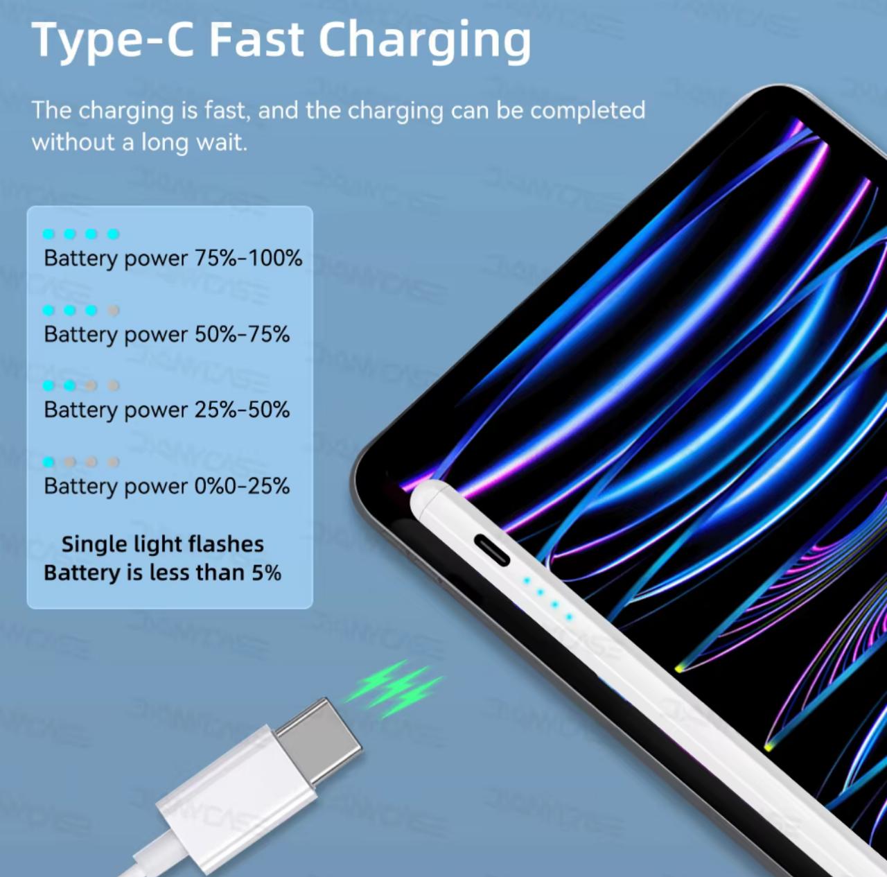 iPad Stylus Pencil – USB-C Charging | Compatible with iPad 2018–2025