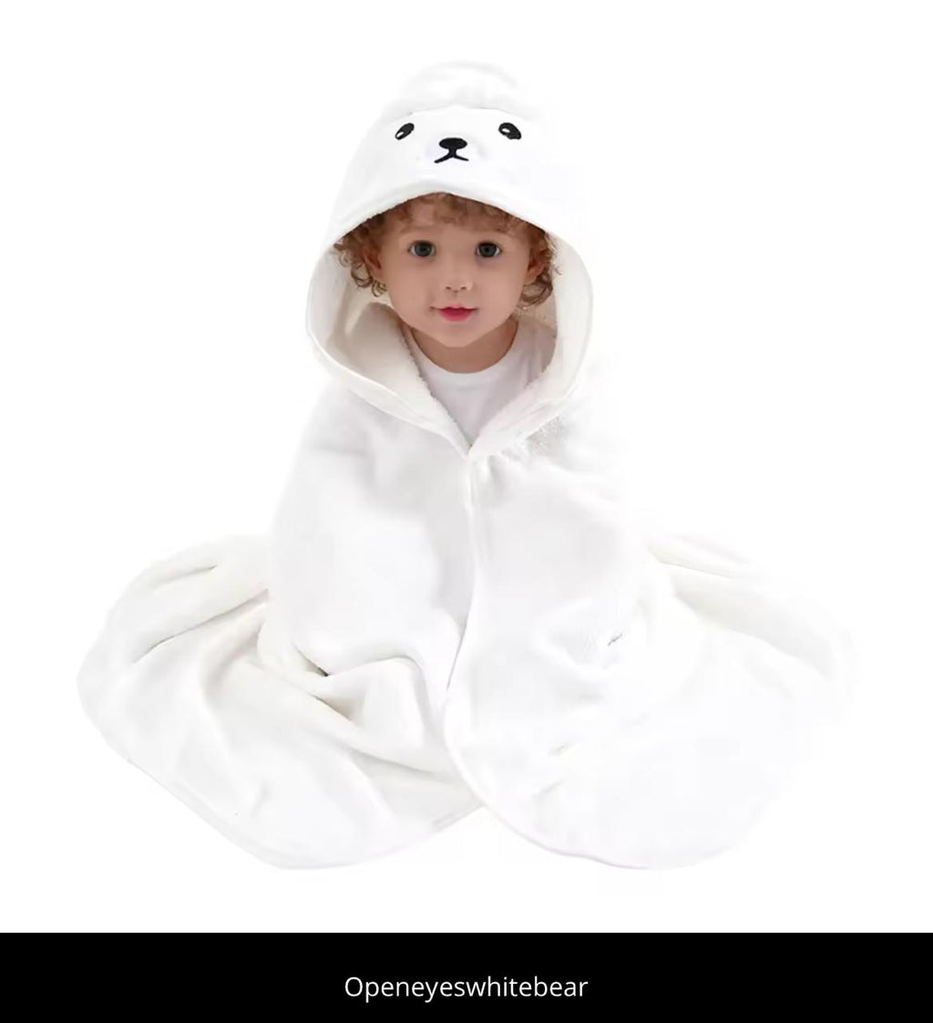 Baby Hooded Bath Towel – Super Absorbent Animal Design for Newborns & Toddlers