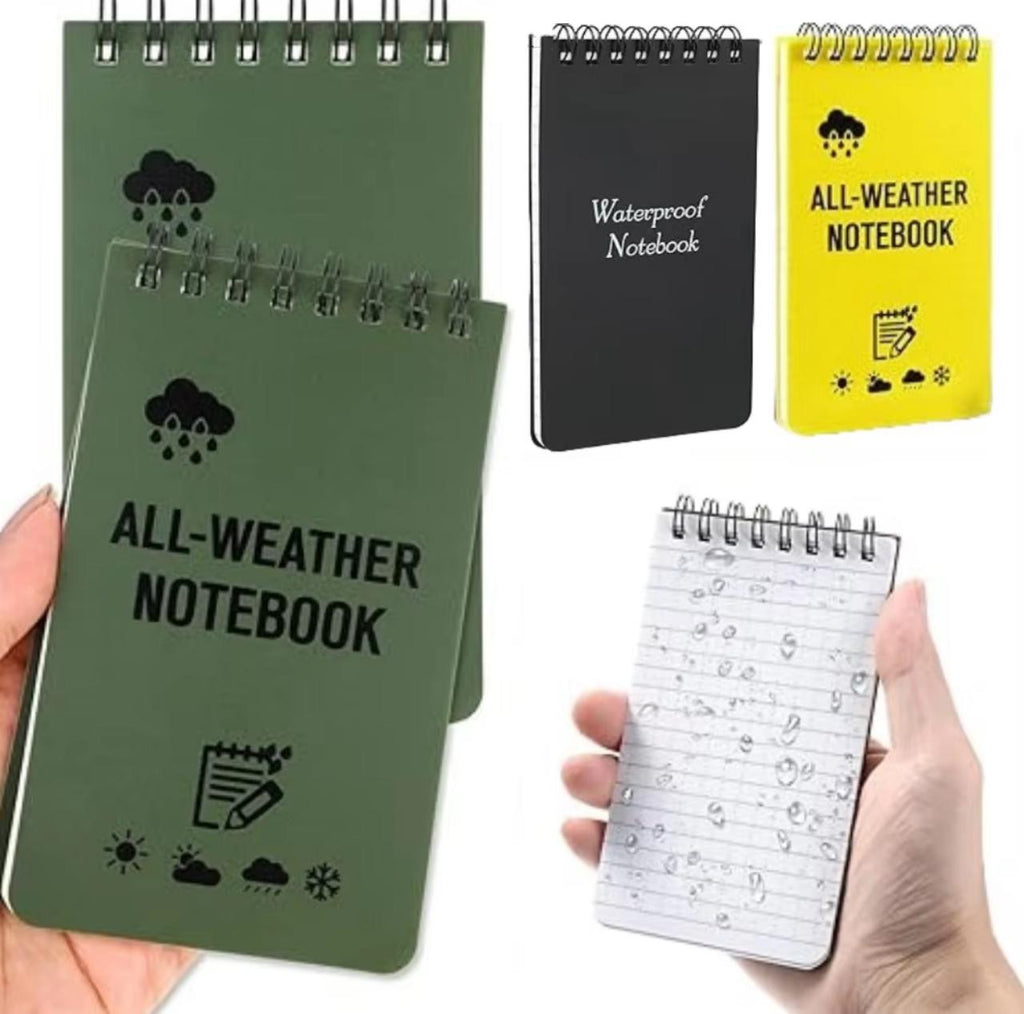 All-Weather Waterproof Notebook – Tear-Resistant Spiral Notepad