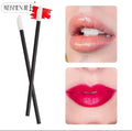 Meishenjie Disposable Lip Applicator Brushes – 100pcs Flocking Wand Set