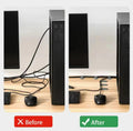Self-Adhesive Cable Clips Wire Organiser Straps – 10pcs | 3M Adhesive | 28×90mm | White, Gray & Black
