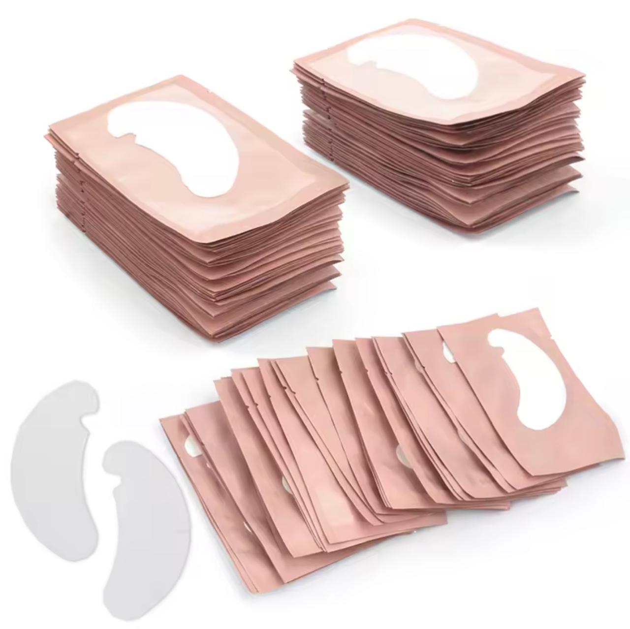 Hydrogel Eye Patches for Eyelash Extensions – 50 Pairs | 3-Layer Under Eye Pads | Lint-Free | 5 Colors