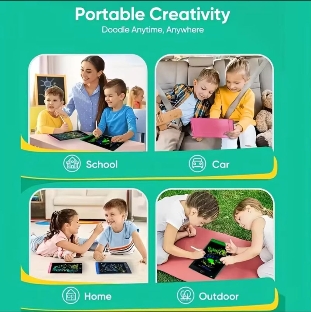 LCD Writing Tablet for Kids – One-Click Erase Electronic Drawing Board