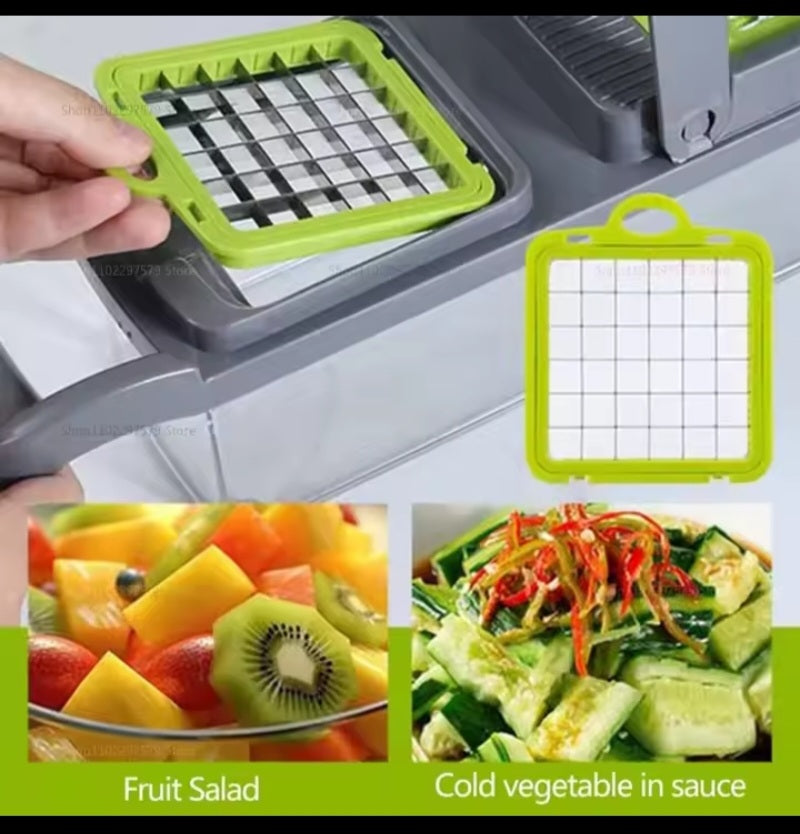 Multifunction Vegetable Chopper & Slicer with Storage Container