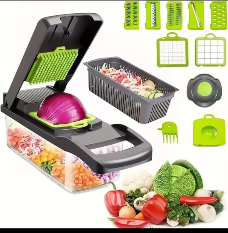 Multifunction Vegetable Chopper & Slicer with Storage Container