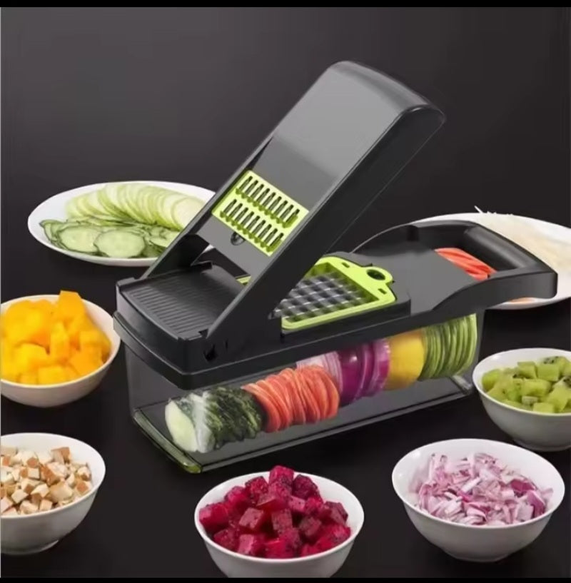 Multifunction Vegetable Chopper & Slicer with Storage Container