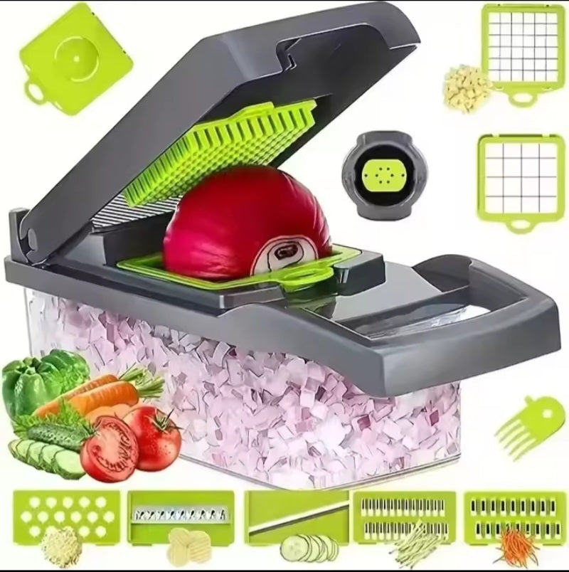 Multifunction Vegetable Chopper & Slicer with Storage Container