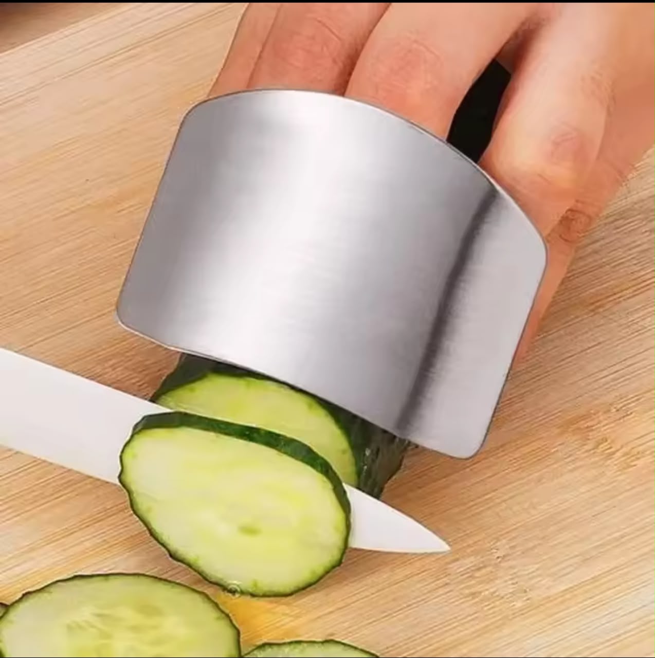 Stainless Steel Finger Protector – Kitchen Knife Cutting Safety Guard