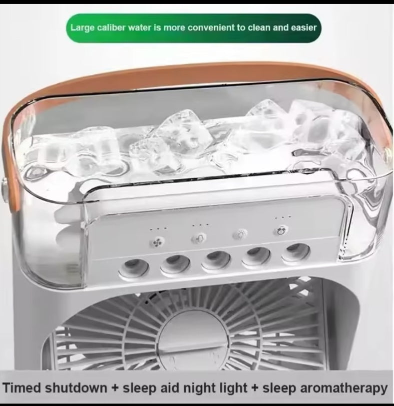 Portable USB Air Cooler Fan With Water Mist Spray ❄️💨 Mini Cooling Fan For Home & Office
